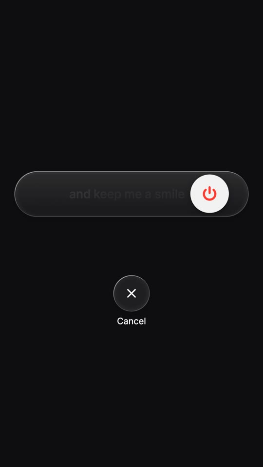 Slide to power off