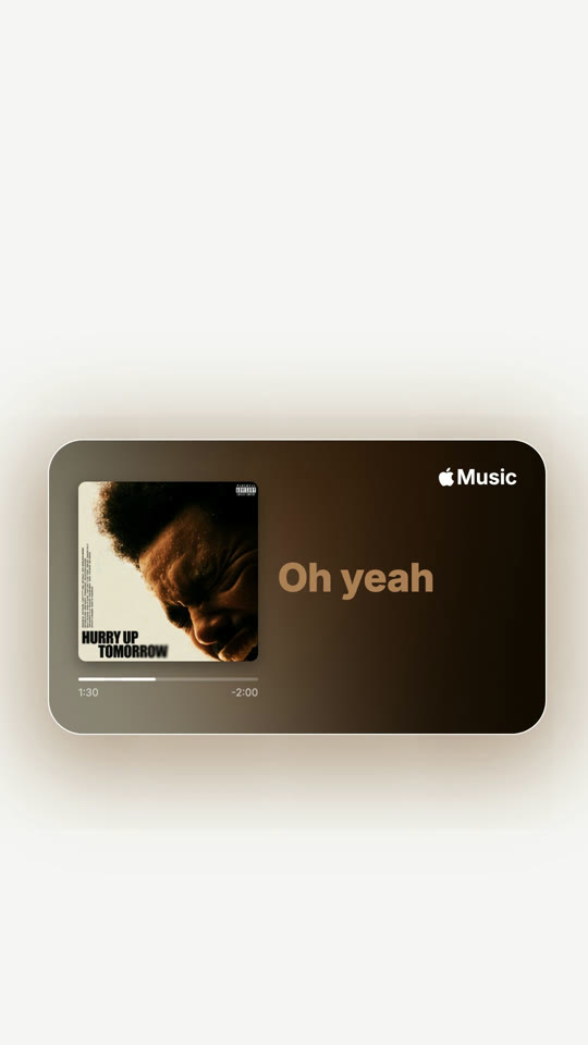 Apple Music mini player card