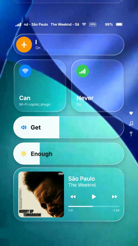 Liquid-glass Control Center