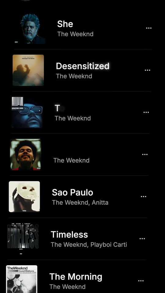 Song list